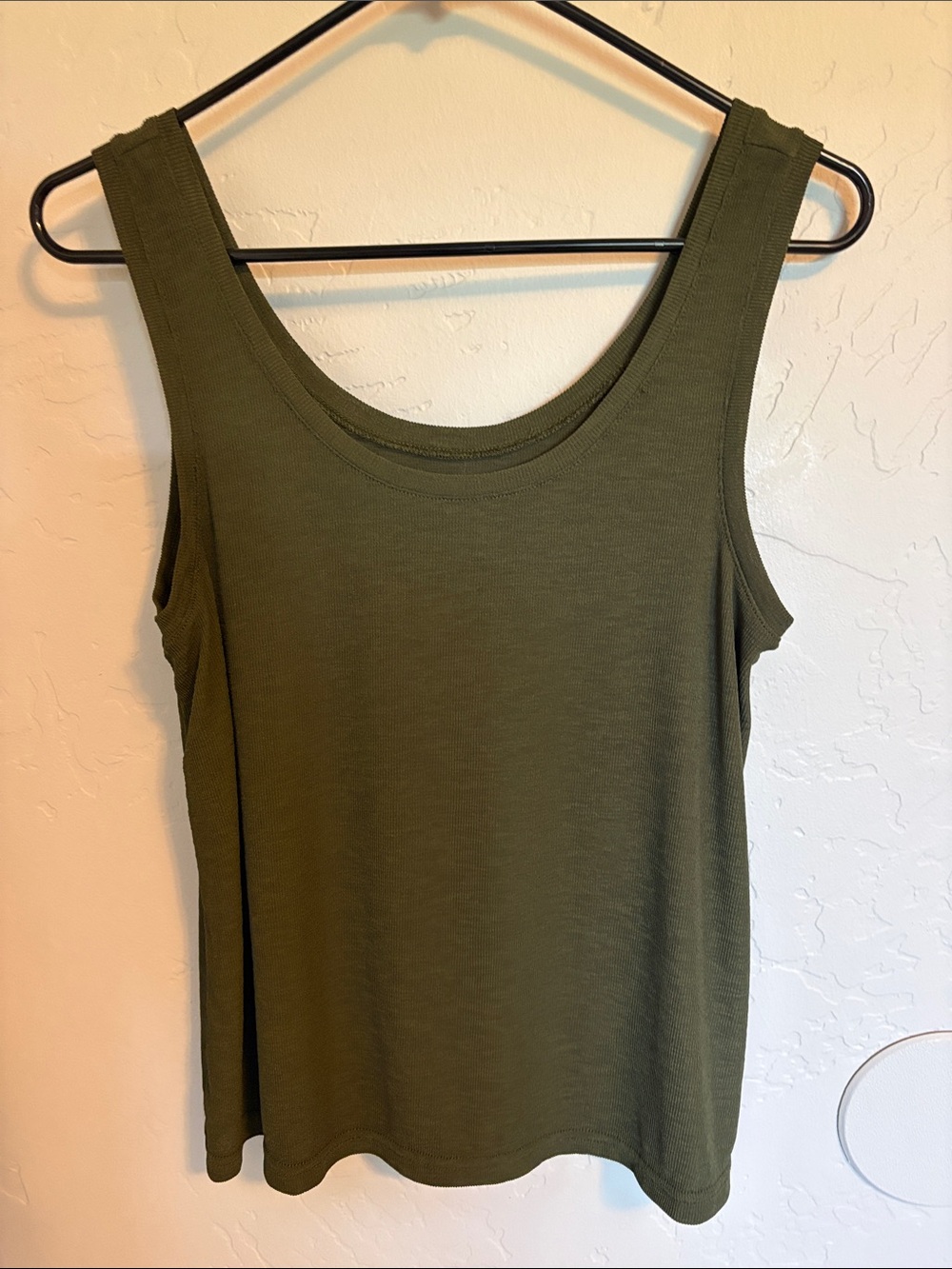 Madewell Olive Scoop Neck Ribbed Tank